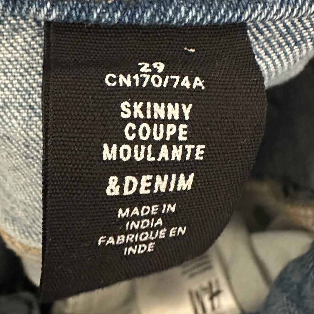 H&M Blue Cotton Blend Fabric - Picture 4 of 4